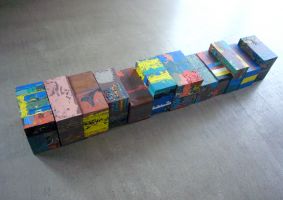 Stefan Gritsch, 'BODY' 1990-2012, 12 Akrylfarbvoluminae, 0.24 x 0.30 x 1.73 m.
PHŒBUS•Rotterdam