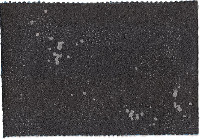 Dominique De Beir, een van 31 works ''From Noirville'', 2009. Each in black sandpaper, perforated; verso in silver paint and signed, with date; 10 x 15 cm. 5-8-2009
PHŒBUS•Rotterdam