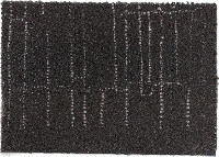 Dominique De Beir, een van 31 works ''From Noirville'', 2009. Each in black sandpaper, perforated; verso in silver paint and signed, with date; 10 x 15 cm. 11-8-2009
PHŒBUS•Rotterdam
