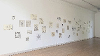 Simon Benson, overzicht expositie, galeriewand beletage, vanaf links
PHŒBUS•Rotterdam