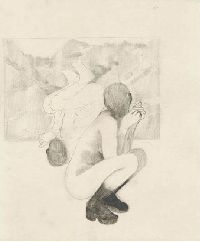 SIMON BENSON, The Self-Carrying. From Der Tanz (Purgatorio), 1999, tekening potlood/papier, 43 x 35 cm.
PHŒBUS•Rotterdam