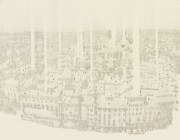 Simon Benson, '(Seen From Above) Siena', 2006, potlood/papier, 0.35 x 45 cm.
PHŒBUS•Rotterdam