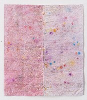Célio Braga, 'Glittery Tears', 2018. Color pencil, salt and glitter on sewn and folded cloth. 73 x 79 cm.
PHŒBUS•Rotterdam