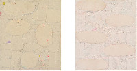 Célio Braga, z.t. 2023, kleurpotlood op textiel, over een houten spieraam. Twee versies.

Het Linker werk is aangekocht door het Kunstmuseum Den Haag.
PHŒBUS•Rotterdam