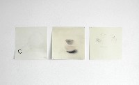 Mark Cloet, 2019, drie tekeningen: aquarelpotlood, water, pigment/papier, 21 x 21 cm.
PHŒBUS•Rotterdam