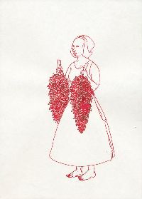 Bea Emsbach, tekening in rode inkt, uit de reeks 'Fremde Frauen': A3
PHŒBUS•Rotterdam