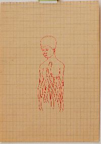 Bea Emsbach, tekeningen van haar afstudeerproject 1994, rode inkt / A5 papier. (1figgebogeb) UNICUM
PHŒBUS•Rotterdam