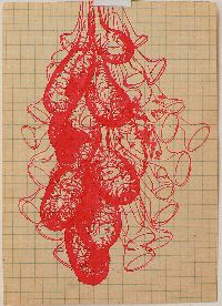 Bea Emsbach, tekeningen van haar afstudeerproject 1994, rode inkt / A5 papier. (toeters_ball) UNICUM
PHŒBUS•Rotterdam