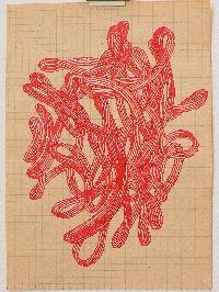 Bea Emsbach, tekeningen van haar afstudeerproject 1994, rode inkt / A5 papier.

(Drrkrl) UNICUM
PHŒBUS•Rotterdam