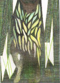 Yvonne van de Griendt, ''Maskerade'', 2008, kleurpotlood op papier,

12.5 x 17.5 cm.
PHŒBUS•Rotterdam