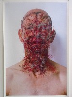 Toine Horvers, ''Head and Neck. Coronal Sections 04 [licht]'', 2004,

kleurpotlood op foto-afdruk, 1.50 x 1 m.
PHŒBUS•Rotterdam