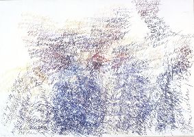 Toine Horvers, 'Voorbijgangers', 2002, potlood / kleurpotlood op papier, 0.70 x 1 m.
PHŒBUS•Rotterdam