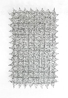 Hans Houwing, 2004-21 [gekoppelde viervlakken - stijf], volièregaas, 71 x 44 x 8 cm.
detail middendeel
PHŒBUS•Rotterdam