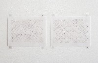 Sarah van der Lijn, 2010-12, haar van de kunstenaar door papier [kruizen],

elk 14 x 10.6 cm.
PHŒBUS•Rotterdam