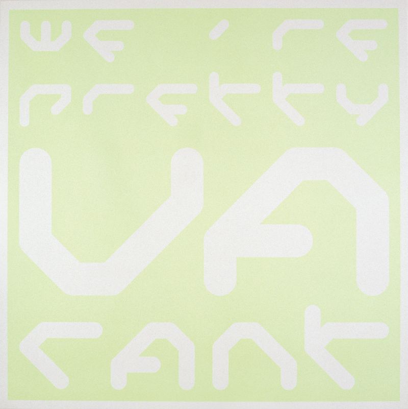 Martijn Sandberg, 'Pretty Vacant', 2002, opl. 100, glow in the dark/
fosforiserende zeefdruk op karton, 42cm x 42 cm. (glow in the dark, bij nacht)
PHŒBUS•Rotterdam