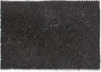 Dominique De Beir, een van 31 works ''From Noirville'', 2009. Each in black sandpaper, perforated; verso in silver paint and signed, with date; 10 x 15 cm. 2-8-2009
PHŒBUS•Rotterdam