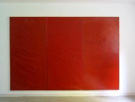 Charl van Ark, z.t. drieluik, 2002, verf, perforaties/doek en paneel, 1.82 x 2.73 m.
PHŒBUS•Rotterdam