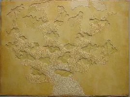Kostana Banovic, z.t. 2005, olie, geperforeerd dubbelgevouwen papier, zichtbaar

38 x 53 cm.
PHŒBUS•Rotterdam