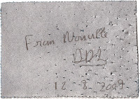 Dominique De Beir, een van 21 works ''From Noirville'', 2009. Each in black sandpaper, perforated; verso in silver paint and signed, with date; 10 x 15 cm., verso
PHŒBUS•Rotterdam