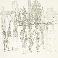 Simon Benson, 'Parade _ The Movable Forest', 2017, pencil / paper, 45 x 45 cm.
PHŒBUS•Rotterdam