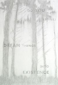 Simon Benson, ''DO YOU STILL DREAM THINGS INTO EXISTENCE'', Ã©Ã©n uit reeks van vijf nagetekende werken 2005 en 2006-2007, potlood op papier, 1 x 0.70 m.
PHŒBUS•Rotterdam