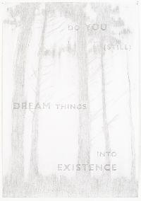 Simon Benson, ''DO YOU STILL DREAM THINGS INTO EXISTENCE'', één uit reeks van vijf nagetekende werken 2005 en 2006-2007, potlood op papier, 1 x 0.70 m.
PHŒBUS•Rotterdam