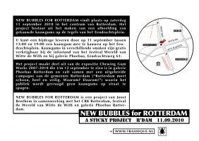 Joost Benthem, aankondiging NEW BUBBLES FOR ROTTERDAM, 11 september 2010
PHŒBUS•Rotterdam