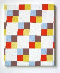 Tineke Bouma, z.t. 1997, latex, acryl, olie/linnen, 45 x 36.5 cm. [blokken]
PHŒBUS•Rotterdam