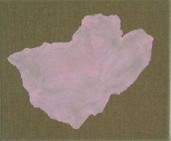 TINEKE BOUMA, ''Verontrustend roze'', 2003, no. 1 uit de reeks roze vormen op ongeprepareerd linnen; elk  0.30 x 0.25 m., grafiet, latex en acryl op ongeprepareerd linnen.
PHŒBUS•Rotterdam