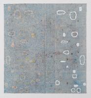 Célio Braga, 'Unt. (Blue I)', 2018. Color pencil and perforated paper on folded cloth.

0,79 x 0.73 m.
PHŒBUS•Rotterdam