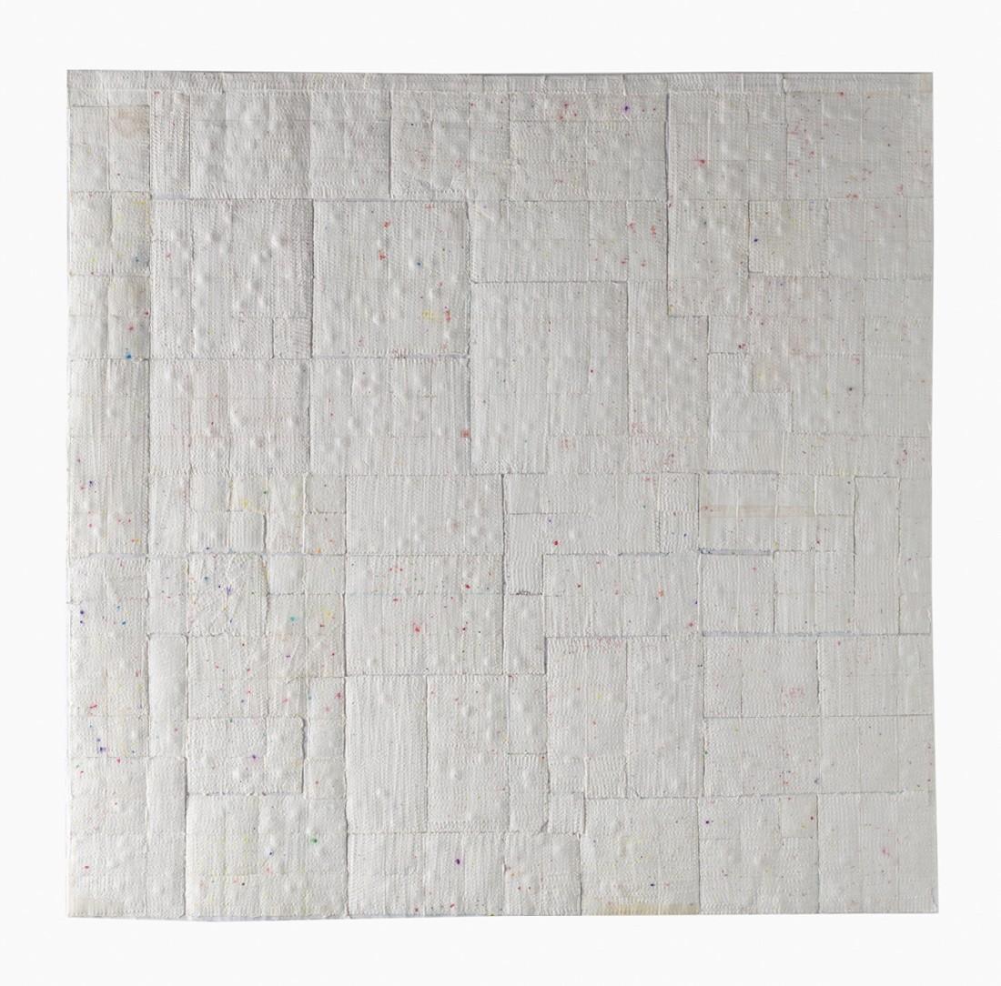 Art Rotterdam 2018: Célio Braga, kleurpotlood op gevouwen papier op textiel, 50 x 50 cm.
PHŒBUS•Rotterdam