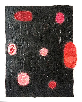 Célio Braga, Glorious Wounds, 2022. Oil on fragments of cloth and glass beads and wool embroidered on felt. 63 x 42 cm.
PHŒBUS•Rotterdam