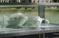 Esther Bruggink, 'Rusalka', 2004, polyesterfilm, borduurzijde, glas, metaal,

h 0.70 x 1.40 x 0.80 m., detail
PHŒBUS•Rotterdam