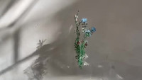 Esther Bruggink, 'Millefleurs' - 2019, mobile, hangend, in kleur, acryl op heldere polyesterfilm, ca. 41 x 15 x 14 cm.
PHŒBUS•Rotterdam