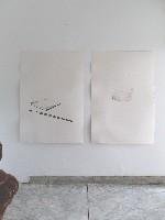 Mark Cloet, 2019, twee tekeningen: aquarelpotlood, water, pigment/papier,

Arches Rives, 1.52 x 1.02 m.
PHŒBUS•Rotterdam