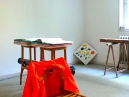 Piet Dirkx, in de projectenkamer souterrain is een ateliersituatie gemaakt
PHŒBUS•Rotterdam