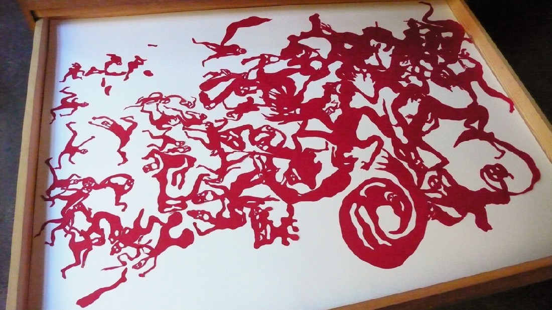 Ada Dispa ‘Onstuimig Bloed’, 2015, papier knipsels, 100 x 140 cm.
PHŒBUS•Rotterdam Ada Dispa ‘Onstuimig Bloed’, 2015, papier knipsels, 100 x 140 cm.
PHŒBUS•Rotterdam