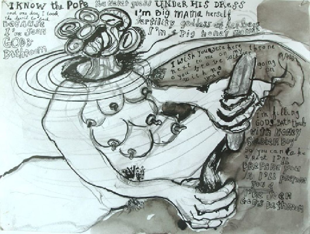 Gilbert van Drunen, ''I've seen god's bathroom'', 2004, inkt en potlood op papier,

24 x 32 cm.
PHŒBUS•Rotterdam