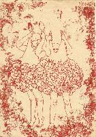 Bea Emsbach, expositie ''Nährkleid' 2007: tekeningen A4, rode inkt op papier
PHŒBUS•Rotterdam
