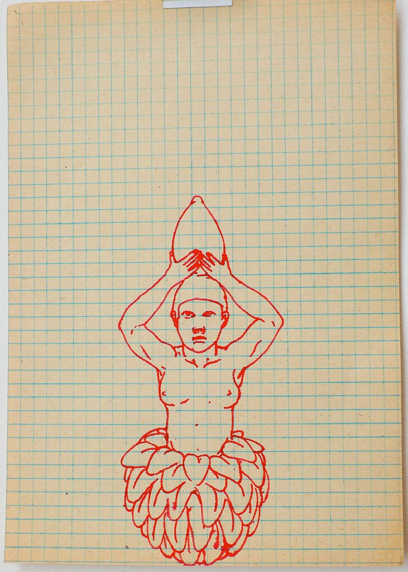 Bea Emsbach, tekeningen van haar afstudeerproject 1994, rode inkt / A5 papier. (1knd_ovl) UNICUM
PHŒBUS•Rotterdam