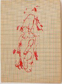 Bea Emsbach, tekeningen van haar afstudeerproject 1994, rode inkt / A5 papier. (1figmhoed_vlkkn) UNICUM
PHŒBUS•Rotterdam