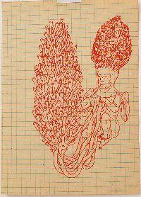 Bea Emsbach, tekeningen van haar afstudeerproject 1994, rode inkt / A5 papier. (mfigmveelslangen) UNICUM
PHŒBUS•Rotterdam