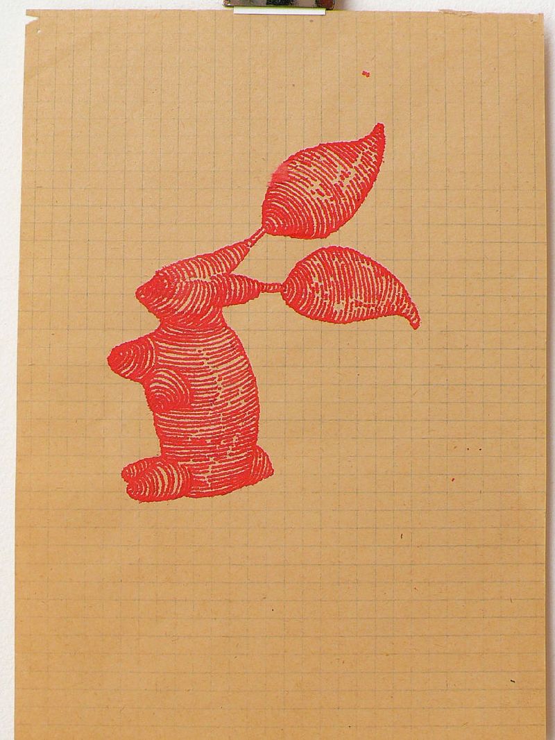 Bea Emsbach, tekeningen van haar afstudeerproject 1994, rode inkt / A5 papier. (1knn) UNICUM
PHŒBUS•Rotterdam
