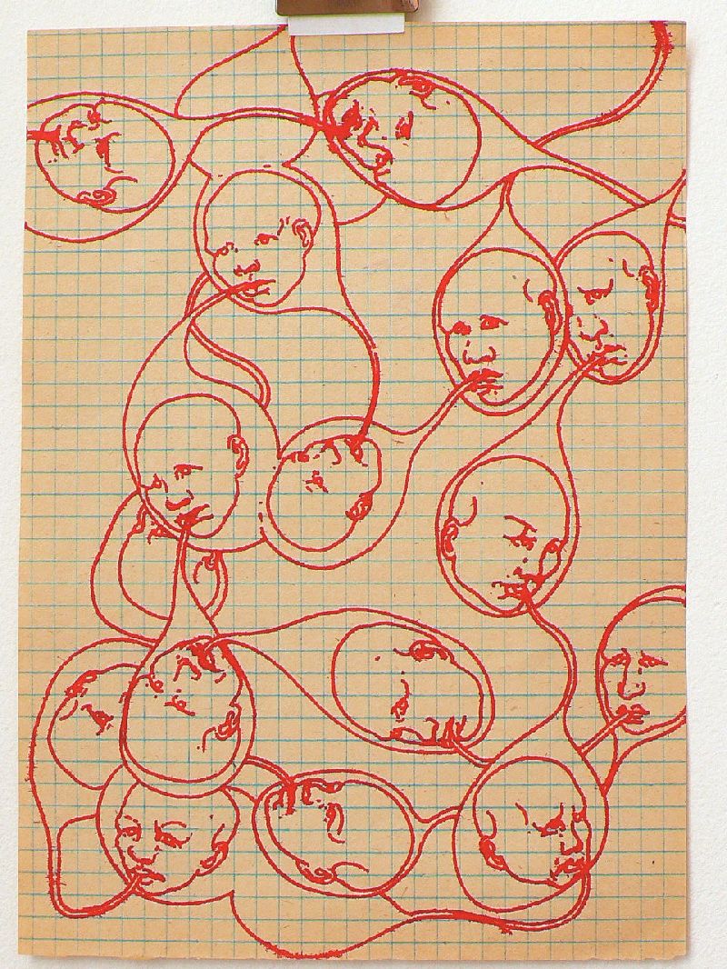 Bea Emsbach, tekeningen van haar afstudeerproject 1994, rode inkt / A5 papier. (veelkmvrbn) UNICUM
PHŒBUS•Rotterdam