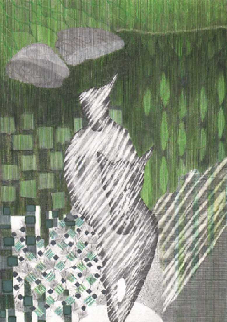 Yvonne van de Griendt, ''Maskerade'', 2008, 12.5 x 17.5 cm. op A3,
kleurpotlood / papier
PHŒBUS•Rotterdam Yvonne van de Griendt, ''Maskerade'', 2008, 12.5 x 17.5 cm. op A3,
kleurpotlood / papier
PHŒBUS•Rotterdam