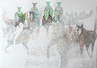 /images/griendt/13/fGriendt13-STT-P1360524-1100-th.jpg Yvonne van de Griendt, 2013, tekening in grijze en kleurpotloden op papier,
0.70 x 1 m.
PHŒBUS•Rotterdam