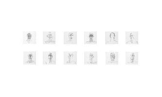 Toine Horvers, ''Light Self Portraits'', twaalf tekeningen uit het kunstenaarsboek 2007, potlood / papier, elk 40 x 40 cm.
PHŒBUS•Rotterdam