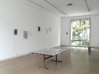 Hans Houwing, objecten in gaas / Jan Smejkal, 'Spiegeltisch' en installatie met tekstwerken/glas / Eva-Maria Schön 'Paralelles Wachstum', 1 x 0.70 m.
PHŒBUS•Rotterdam