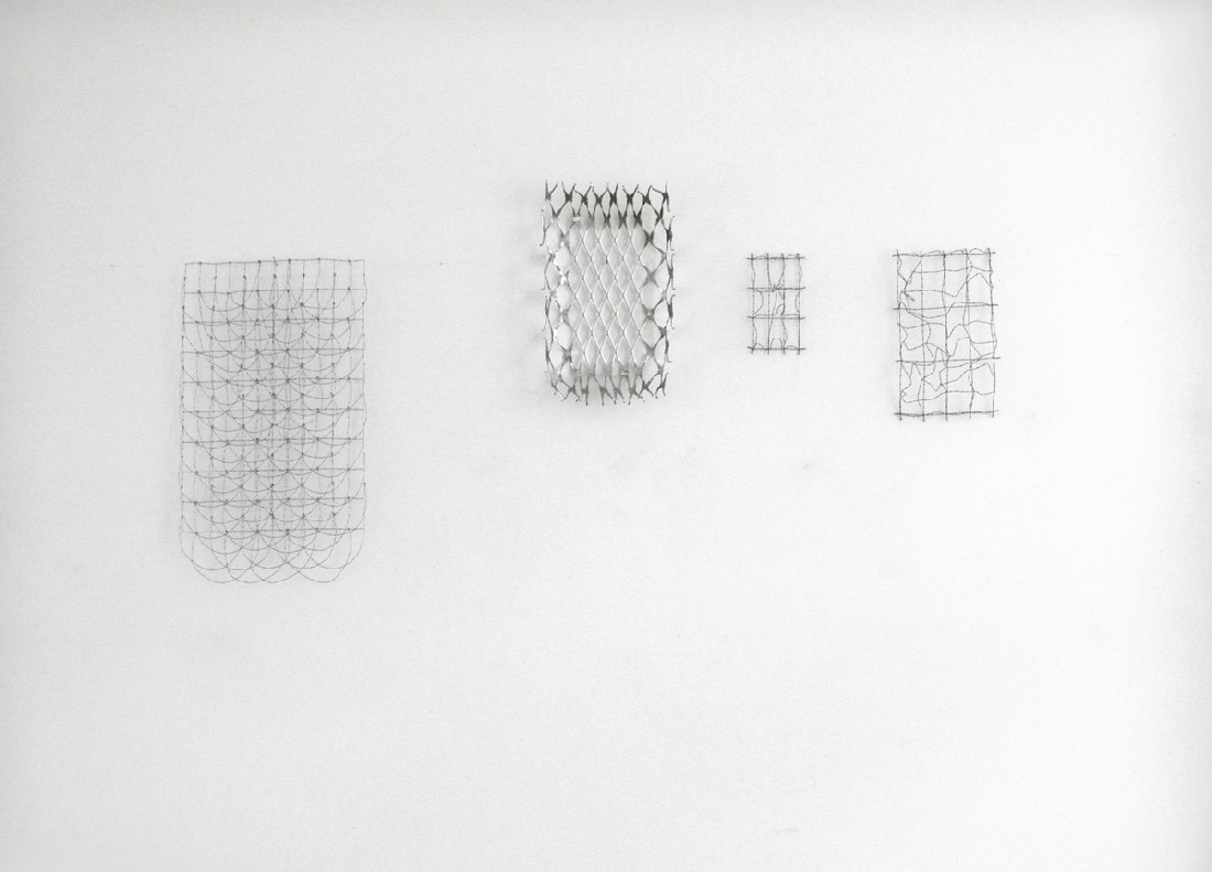 Hans Houwing, vier werken in gaas (volièregaas en aluminium), expositie 2015
PHŒBUS•Rotterdam