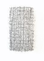 Hans Houwing, 19.11.20, 25x20x7 cm. rvs en o-gaas

verticale draden met lussen van rvsdraad op schild van o-gaas.
PHŒBUS•Rotterdam